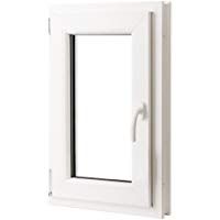 vidaXL Ventana Triple Acristalamiento Manilla Derecha PVC Blanco 500x750 mm