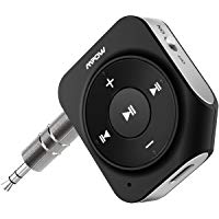 Mpow Receptor Bluetooth 4.1 para Coche, CVC 6.0 Reducci&oacute;n de Ruido, Bater&iacute;a Incorporada de 250mAh con 15 Horas de Servicio, Conecte 2 Dispositivos Simult&aacute;neamente, para Sistema de Sonido