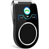 (Updated) Manos Libres para Coche, Altavoz Bluetooth Coche Inal&aacute;mbrico Kit Adaptador de Coche con Funci&oacute;n Manos Libres Receptor Conecta con Siri, Google Asistente Soporta GPS y M&uacute;sica- espa&ntilde;ol