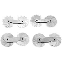Medidor de radio - Herramienta de medici&oacute;n de medidor de filete de radio de acero inoxidable R0.3-1.5 / R1-6.5 / R7-14.5 / R15-25 4pcs