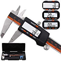 Avanzada Pie de rey, de acero inoxidable Digital Display Calibre 150 mm Fracci&oacute;n herramienta de medici&oacute;n MM pulgadas micr&oacute;metro Con extra grande de la pantalla LCD, Millimeter / pulgadas de conversi&oacute;n