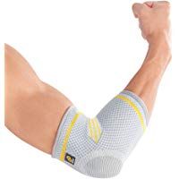 Bracoo EE90 I 1Par de Coderas El&aacute;sticas con Compresi&oacute;n Leve. Mejoran el Rendimiento Deportivo. Tejido Din&aacute;mico y Transpirable. Ideales para Todo el D&iacute;a. Gris.