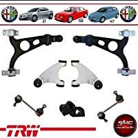 Kit de 4&nbsp;brazos Suspensi&oacute;n Delantera Superior e Inferior + 2&nbsp;bielas + Almohadillas Alfa 147&nbsp;156&nbsp;GT