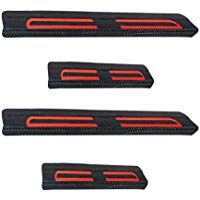 Decoraci&oacute;n del coche Scuff Plate Door Sill 4d de fibra de carbono adhesivo coche accesorios para Citroen 4 piezas reflectante adhesivo