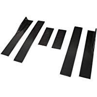 Extensiones de Falda Lateral del Coche Rocker 2.2M Divisor Universal Difusor Labios Falda Lateral Negro