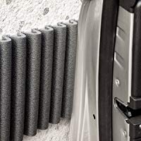 Paragolpes de pared Mondaplen (protector columnas garaje, coche): tiras de espuma protectoras autoadhesivas para acolchar cualquier superficie en su hogar u oficina. Utilizadas muy com&uacute;nmente en muros de garajes para proteger las puertas de los coches. Cada paquete contiene 2 tiras de &asymp; 1.35 m x 17 cm. Color: Negro