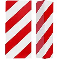 Paragolpes Protector - Protector de Columnas para Puertas de Coche, Parachoque, Protector Autoadhesivo con Franjas Rojas y Blancas de Advertencia, 40 x 15 x 2 cm, 2 Piezas, Handy Picks