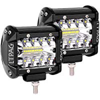 LTPAG 2pcs Focos LED Tractor, 4" 72W 14400LM Faros Trabajo LED 12V-24V Foco LED para Tractores IP68 Impermeable Luz de Niebla para Coche,SUV, UTV, ATV, Off-road,Cami&oacute;n,Moto,Barco - Garant&iacute;a de 2 a&ntilde;os