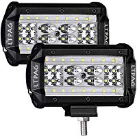 LTPAG 2pcs Focos LED Tractor, 5" 120W 24000LM Faros Trabajo LED 12V-24V Barra LED IP68 Impermeable Luz de Niebla para Coche,SUV, UTV, ATV, Off-road,Cami&oacute;n,Moto,Barco - Garant&iacute;a de 2 a&ntilde;os
