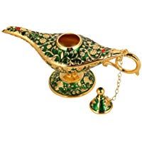 L&aacute;mpara m&aacute;gica de Aladdin, Retro Metal Fairy Tale Aladdin Magic Genie Teapot L&aacute;mpara de aceite Inicio Decoraci&oacute;n de mesa