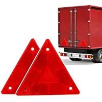 2 Piezas de cami&oacute;n Trasero de Seguridad tri&aacute;ngulo de Advertencia Tablero de la Muestra Reflectante de pl&aacute;stico