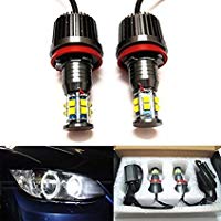 Bombillas LED H8 tipo ojo de &aacute;ngel, 1 par, estilo anillos, CREE, 120&nbsp;W, libre de errores, luz blanca