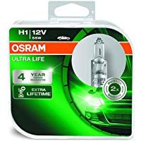 OSRAM ULTRA LIFE H1, l&aacute;mpara para faros hal&oacute;gena, 64150ULT-HCB, autom&oacute;vil de 12 V, caja doble (2 unidades)