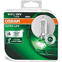 OSRAM ULTRA LIFE H11, l&aacute;mpara para faros hal&oacute;gena, 64211ULT-HCB, autom&oacute;vil de 12 V, caja doble (2 unidades)