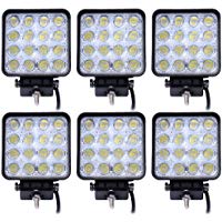 Leetop 6 Luces de Trabajo LED 48W 3800 lm 6000K 67IP, Luces de Apoyo de Marcha Atr&aacute;s para Tractor o Excavadora
