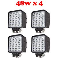 Tanli 4 X 48 W Led Foco Lampara de coche Faros de trabajo led Luces diurna Luz de la luz de los faros de campo a traves de SUV UTV ATV faros