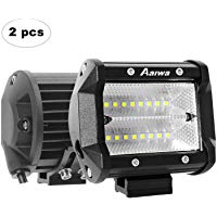 AAIWA Foco Led,Faro Luz 48w 2pcs, Focos LED de Trabajo,Luces Antiniebla IP67 Impermeable y Potente para Coche,Todoterreno Camion,Quad,Moto,Tractor,4x4