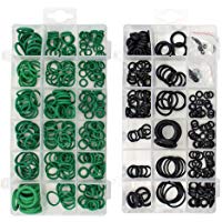 SODIAL 495PCS 36 Tamanos O-ring Kit Negro y Verde Metrico O ring Seals Rubber O ring Juntas de resistencia al aceite 270pcs + 225pcs