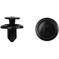 sourcing map 11Pcs 8mm Agujero Negro Grapas de Bandeja Maletero Panel de la Puerta Coche Clip de Sujeci&oacute;n