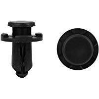 sourcing map 20pcs 9,5mm Agujero 15mm Grapa Tablero Panel Puerta Bandeja Maletero Remache Pl&aacute;stico Negro