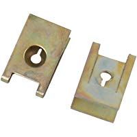 sourcing map 11Pcs U-Tipo Clips de Sujeci&oacute;n de Tornillo de Panel Puerta de Coche Metal Tono Lat&oacute;n