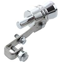 TOOGOO Simulador de Valvula BOV de Descarga de Tubo de Escape silbido de Turbo Aluminio-XL (Plata)