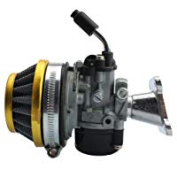 GOOFIT 2 Tiempos 58mm Filtro Carburador Moto para 47cc 49cc Mini Pocket Bike Quad Scooter Desbrozadora ATV Oro