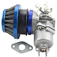 GOOFIT Carburador 13 Dellorto Minimoto Chino con 44mm Filtro de Aire del Filtro Combustible para Desbrozadora 2 Tiempos 43cc 47cc 49cc Scooter Pit Bike ATV Mini Quad Azul