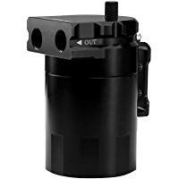 KKmoon Tanque Aluminio Motor Oil Catch Can Reservoir Breather con Accesorios s&oacute;lidos