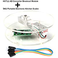 Innovateking-EU Sensor de Peso de celda de Carga Digital HX711 AD Converter Breakout Module B&aacute;scula de Cocina electr&oacute;nica port&aacute;til 5KG para Escala de Arduino