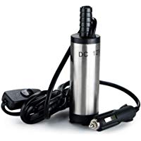 flintronic &reg; Bomba de Agua y Diesel, 12V 38mm Bomba Sumergible de Acero Inoxidable Bomba de Combustible Diesel Transferencia de Agua por Auto, Caravana, Barca