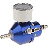 Regulador de Presi&oacute;n de Combustible Ajustable 140psi Medidor para Toyota 7452 Negro - azul
