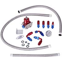 Ahomi - Kit regulador de presi&oacute;n de combustible universal ajustable + calibre de 100 psi AN 6