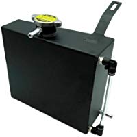 heinmo 2L con texto en aluminio dep&oacute;sito de refrigerante del radiador rebosadero para Supra Mk III IV 7&nbsp;mgte 2jzgt-black