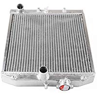ETbotu - Radiador de Repuesto para veh&iacute;culos de Carreras JDM, Color Plateado, 2 Filas, para radiador de Coche 92-00 H Civic MT EK/del Sol EG/Integra DC