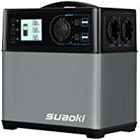 SUAOKI - 400Wh/120,000mAh Generador Port&aacute;til Solar, Almacenamiento Suministro de Energ&iacute;a (AC Salida/Coche, 4 USB Puertos, AC y DC inversor, 1 mechero de Enchufe, Arranque de Coche)