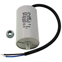 Condensador de Arranque para Motor de Miflex, 25 &micro;F, 450&nbsp;V, 45&nbsp;x 78&nbsp;mm, Conector M8