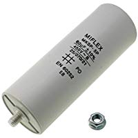Condensador de Arranque de Motor de 60&micro;f, 450&nbsp;V, 50&nbsp;x 119&nbsp;mm, con Conector M8; Miflex; 60uF