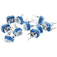 SODIAL- 10 x Potenciometro 6mm, 10k ohm Horizontal Variable Cermet modelo UK