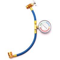 Audew Solido R134a Recarga y Medicion Medidor de Manguera Refrigerante Kit Car Aire Acondicionado