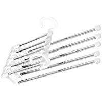 fgyhtyjuu Ropa port&aacute;til Percha multifuncionales Pantalones Pantalones Estante del Acero arropa el sostenedor del Organizador del almacenaje de Rod
