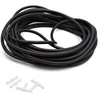 sourcing map 10M 7mm X 5mm Tubo de Agua Manguera de Vac&iacute;o de Goma Negro para Coche con Conectores
