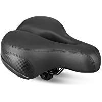 Sill&iacute;n de Bicicleta, Asiento de Bicicleta Almohadilla a Prueba de Golpes, Coj&iacute;n para Bicicleta de Piel Sint&eacute;tico Suave Adecuado para Bicicletas de Monta&ntilde;a