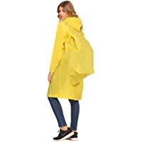Aibrou Poncho de Lluvia Impermeable de EVA con Capa,Ligero, Agradable y C&oacute;modo para la Escalada, Senderismo, Camping, Ciclismo,Unisex
