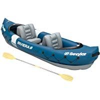 SEVYLOR Riviera Kayak hinchable, kayak de mar 2 personas, piragua hinchable, canoa inflable, 315 x 84 cm, incl. Remo