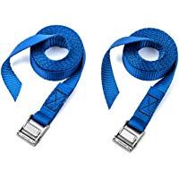 Dos unidades de Premium correas de amarre por Vault&nbsp;&ndash;&nbsp;12&nbsp;ft largo&nbsp;&ndash;&nbsp;nominal 250&nbsp;lbs&nbsp;&ndash;&nbsp;Correas de amarre con perfecto para portadores de kayaks, canoas en movimiento, y techo estante&nbsp;&ndash;&nbsp;Accesorio ideal para ir con Ratchet Tie-Downs