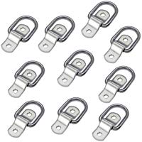 vientiane Anillos de Amarre, 10 Piezas Acero Galvanizado Anillos de Anzuelo D Anilla de Amarre, Ancla de Remolque Resistente Anillos de Amarre para Remolques Vans Barco Offroad Cami&oacute;n Cuerdas