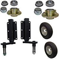 AB Tools Suspensi&oacute;n Remolque Unidad 350kg (par) y Colada Cubo Rueda y 400-8Ruedas 4" PCD
