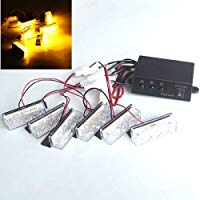 Emergencia Advertencia de peligro rejilla Grill Luz Estrobosc&oacute;pica luces 12&nbsp;V 18&nbsp;&aacute;mbar LED/6&nbsp;luz cabeza