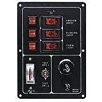 Bootskiste - Panel de interruptores para barco para comprobaci&oacute;n de bater&iacute;a (incluye mechero)
